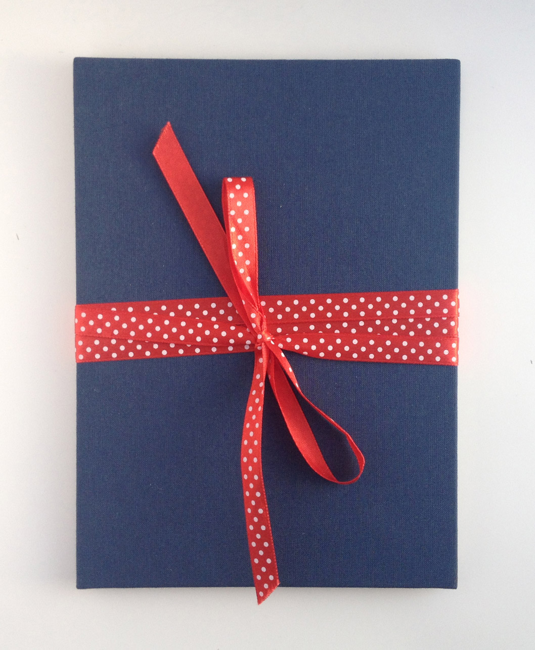 Blue with Red Ribbon