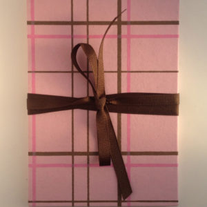 Pink with Brown Ribbon
